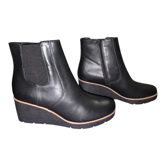Naturalizer Soul Women's Apollo Black Wedge Ankle Booties Boots New Size‎ 11 - Picture 8 of 14